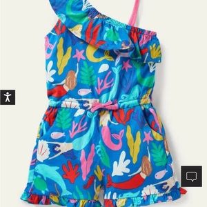 NWT Mini Boden Jersey One Shoulder Romper